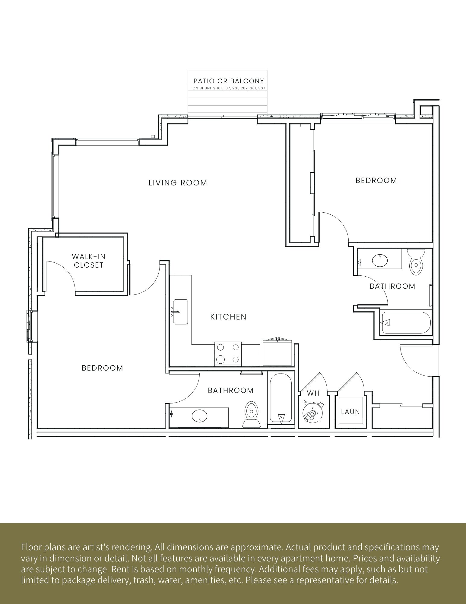 Floor plan layout diagram for B1.1